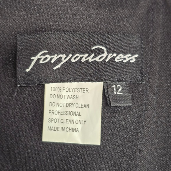 Black Ruched Evening Gown Sweetheart Neckline Maxi Dress Sz 12 Vamp Classic Prom - Picture 9 of 10